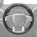 Griffowl Steering Wheel Cover for DIY Pickup Ford F-150 F150 Raptor 2015-2021. Griffowl's interior mod with hand-sewn DIY steering wheel kit.
