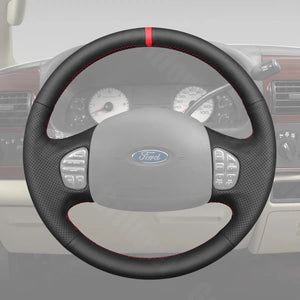 Griffowl Steering Wheel Cover for DIY Pickup Ford F-250 F-350 F-450 F-550 XL 1999-2007. Elevate your interior with Griffowl's wrap and stitch kit.