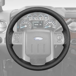 Griffowl Steering Wheel Cover for DIY Ford F-250 F-350 F450 F550 XL Expedition 2008-2016. Hand-sewn kit for drivers seeking precision and comfort.