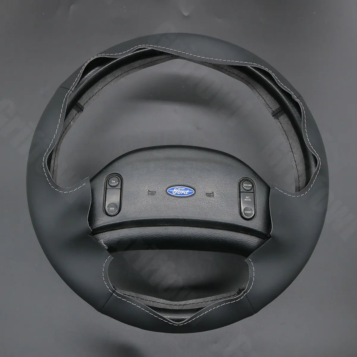 Griffowl Steering Wheel Cover for DIY Ford F150 F250 F350 Bronco 1992-1997. Perfect grip with our steering wheel wrap and custom interior touch.