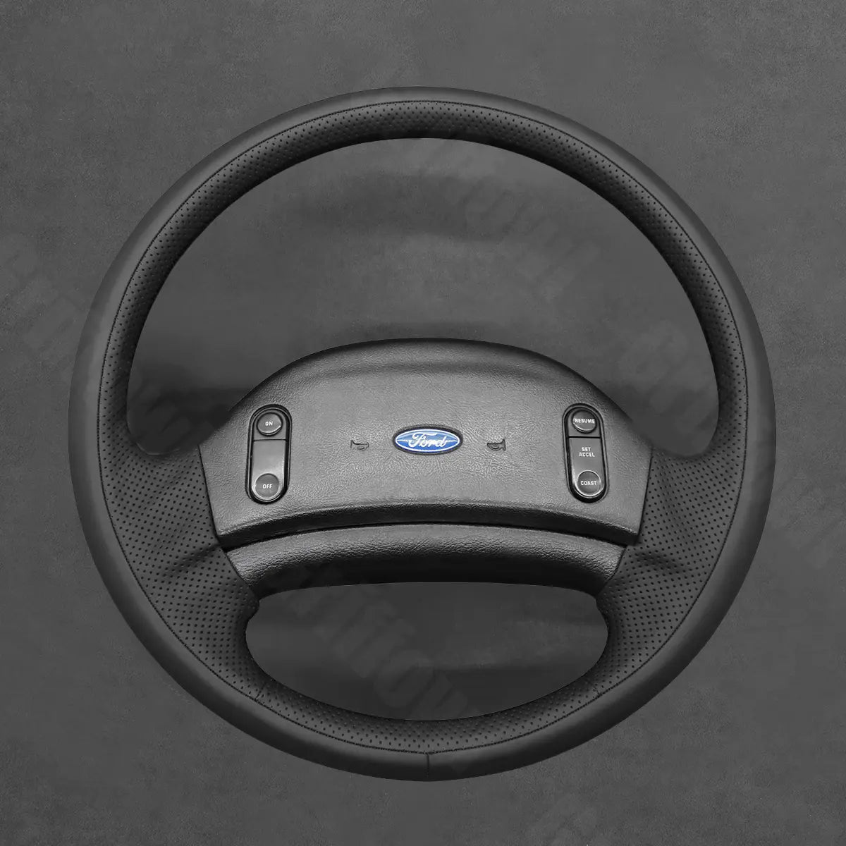 Griffowl Steering Wheel Cover for DIY Ford F150 F250 F350 Bronco 1992-1997. Perfect grip with our steering wheel wrap and custom interior touch.