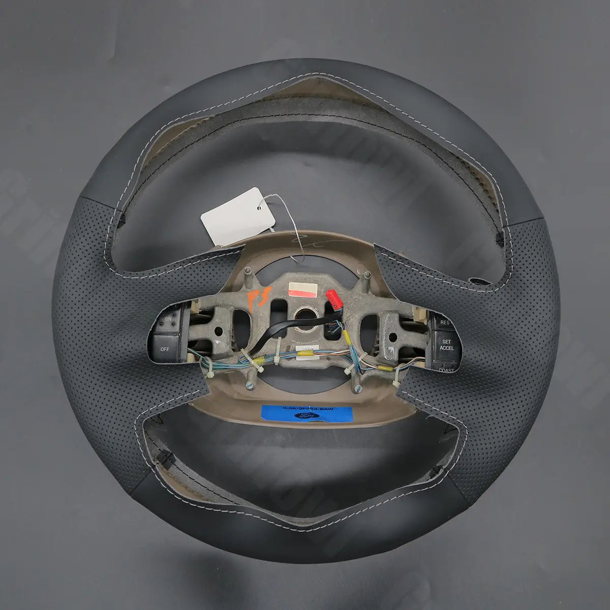 Griffowl Steering Wheel Cover for Personalized Ford Expedition Excursion F150 F250 F350 1997-2003. Elevate your interior with Griffowl's wrap and stitch kit.