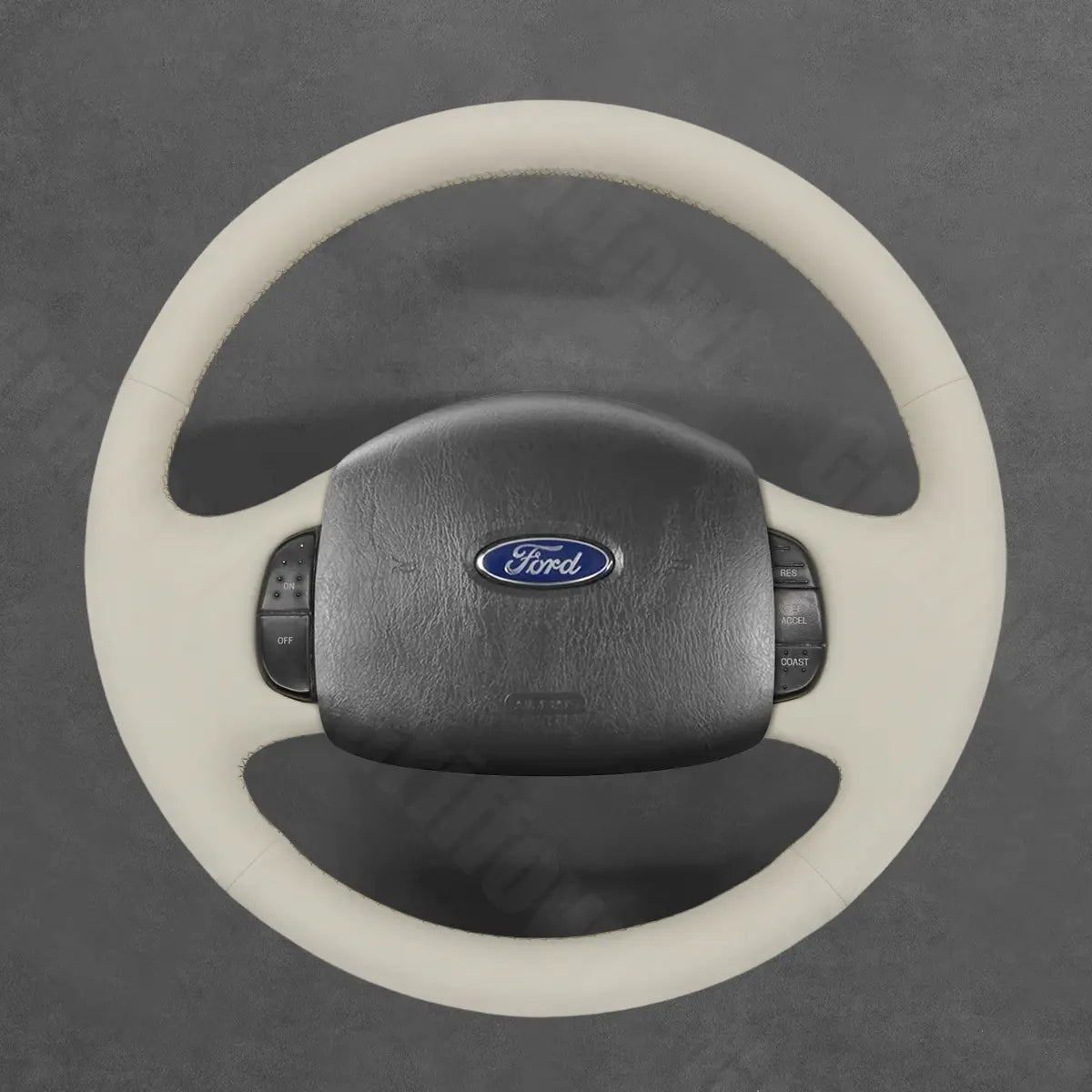 Griffowl Steering Wheel Cover for Personalized Ford Expedition Excursion F150 F250 F350 1997-2003. Elevate your interior with Griffowl's wrap and stitch kit.