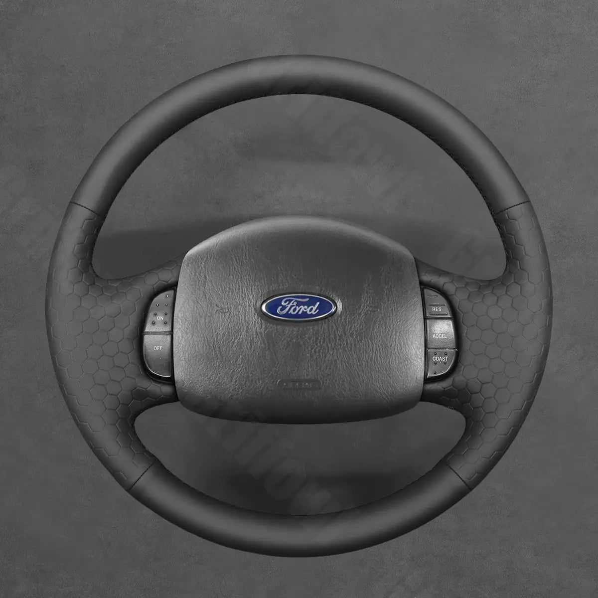 Griffowl Steering Wheel Cover for Personalized Ford Expedition Excursion F150 F250 F350 1997-2003. Elevate your interior with Griffowl's wrap and stitch kit.