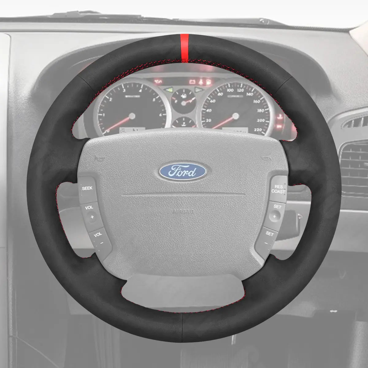 Griffowl Steering Wheel Cover for DIY Pickup Ford Falcon Ute 2002-2007. Perfect grip with our steering wheel wrap and custom interior touch.