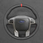 Griffowl Steering Wheel Cover for DIY Pickup Ford Ranger 2012-2016. DIY kit includes hand-sewn wrap for luxury interior mods.