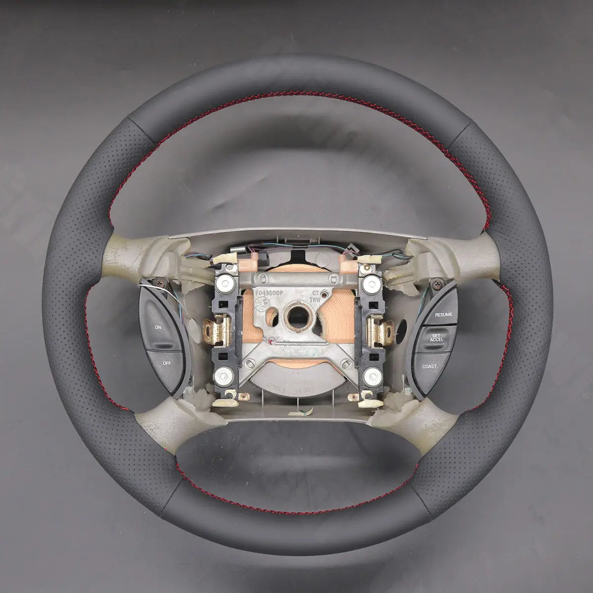 Griffowl Steering Wheel Cover for DIY Ford Ranger Explorer Sport Trac Explorer Mustang 1994-2005. Elevate your interior with Griffowl's wrap and stitch kit.