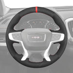 Griffowl Steering Wheel Cover for DIY Pickup GMC Canyon 2015-2022. DIY kit includes hand-sewn wrap for luxury interior mods.