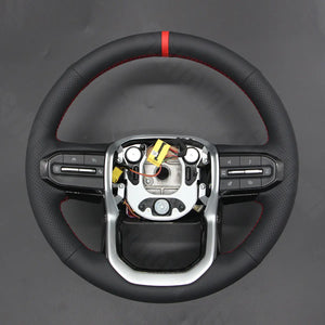 Griffowl Steering Wheel Cover for DIY Pickup GMC Canyon Sierra EV 2023-2025. Perfect grip with our steering wheel wrap and custom interior touch.
