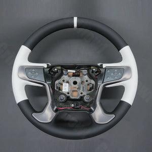 Griffowl Steering Wheel Cover for DIY Pickup GMC Sierra 1500 Limited 2500 3500 2015-2019. Elevate your interior with Griffowl's wrap and stitch kit.