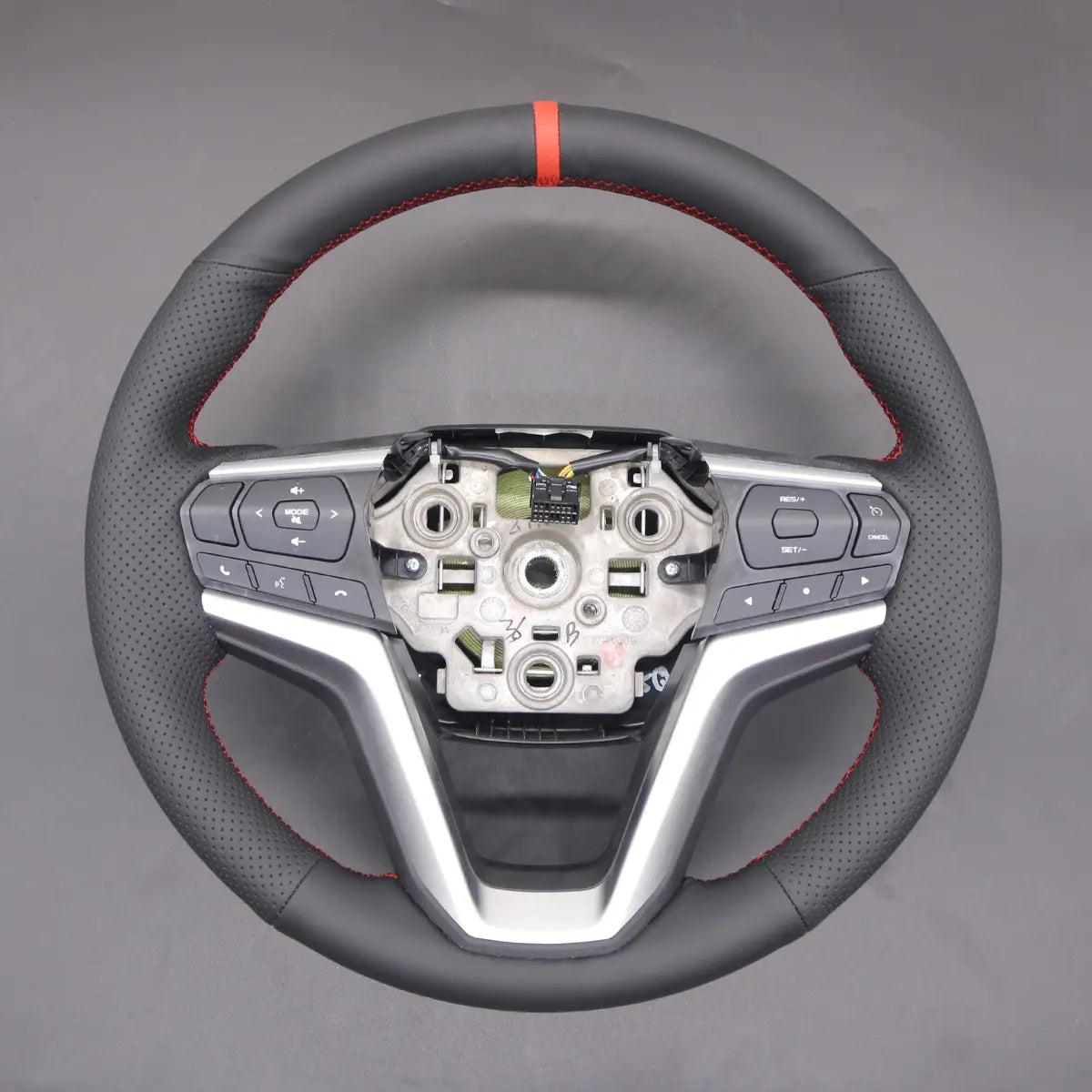 Griffowl Steering Wheel Cover for DIY Pickup Isuzu D-MAX 2021-2025. DIY kit includes hand-sewn wrap for luxury interior mods.
