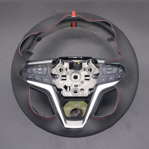 Griffowl Steering Wheel Cover for DIY Pickup Isuzu D-MAX 2021-2025. DIY kit includes hand-sewn wrap for luxury interior mods.
