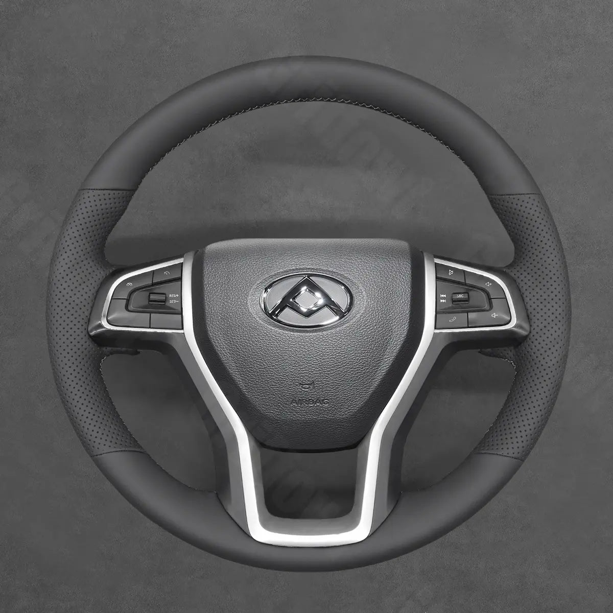 Griffowl Steering Wheel Cover for DIY Pickup Leyland DAF Vans LDV T60 2017-2020. For refined interior upgrades using our wrap and stitch kit.