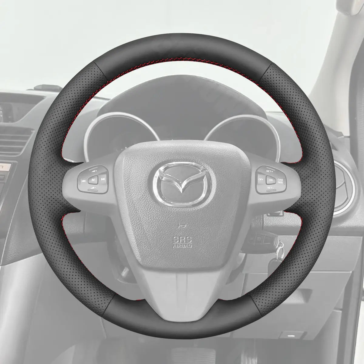 Griffowl Steering Wheel Cover for DIY Pickup Mazda BT-50 BT 50 2012-2020. Perfect grip with our steering wheel wrap and custom interior touch.
