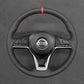 Griffowl Steering Wheel Cover for DIY Pickup Nissan Navara 2020-2025. DIY kit includes hand-sewn wrap for luxury interior mods.
