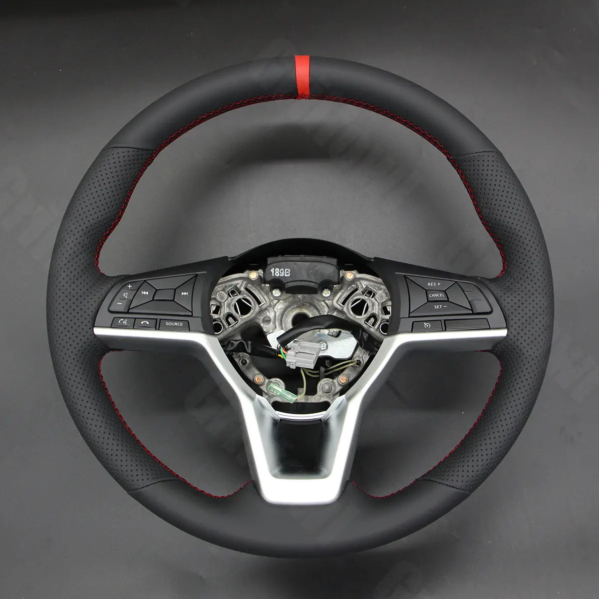 Griffowl Steering Wheel Cover for DIY Pickup Nissan Navara 2020-2025. DIY kit includes hand-sewn wrap for luxury interior mods.
