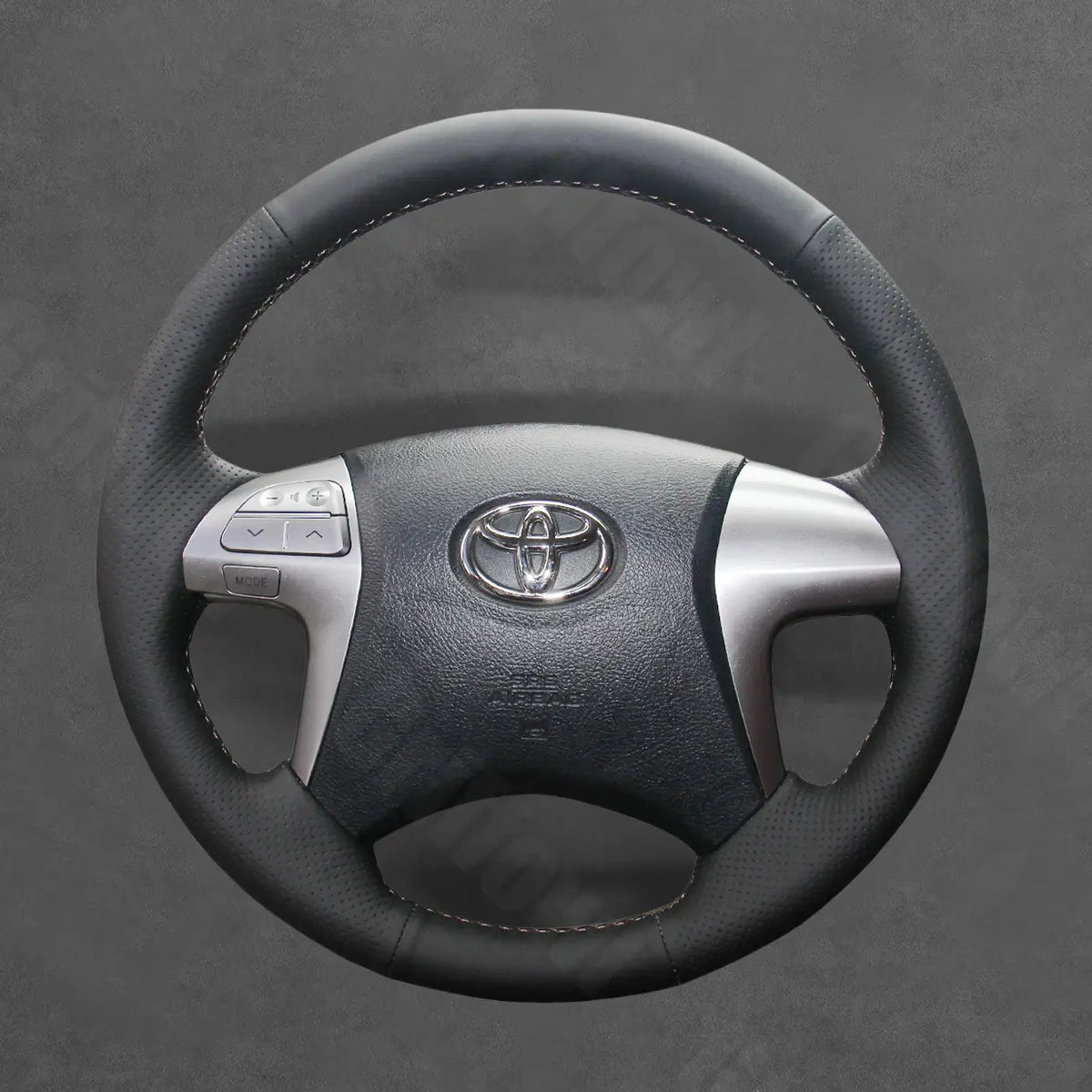 Griffowl Steering Wheel Cover for DIY Pickup Toyota Hilux 2005-2014. DIY kit includes hand-sewn wrap for luxury interior mods.