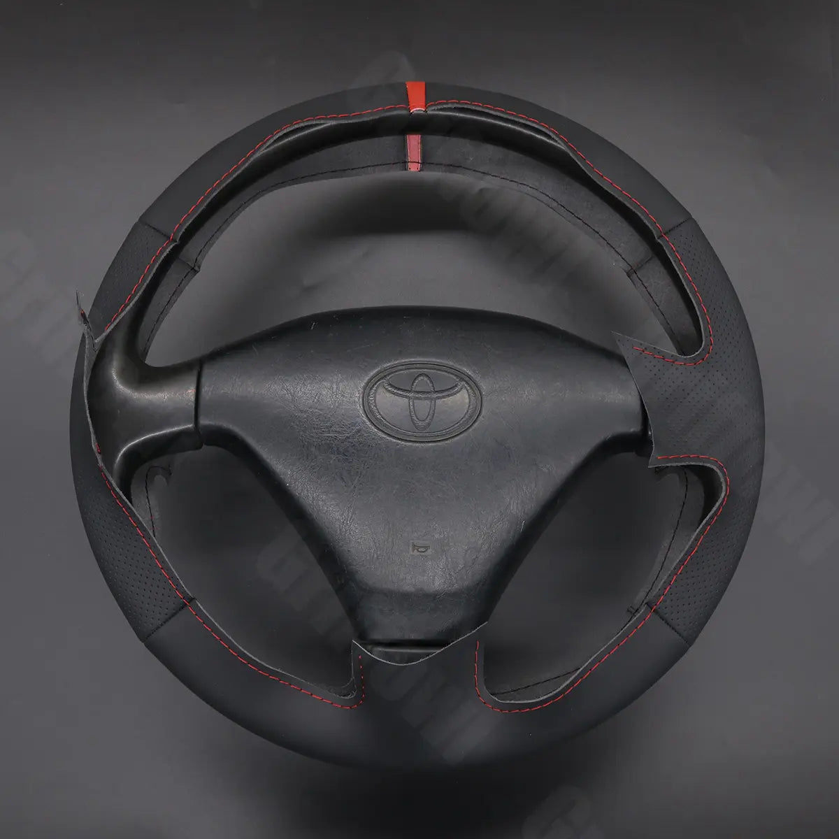 Griffowl Steering Wheel Cover for DIY Pickup Toyota Hilux Land Cruiser Prado 1996-2005. DIY kit includes hand-sewn wrap for luxury interior mods.