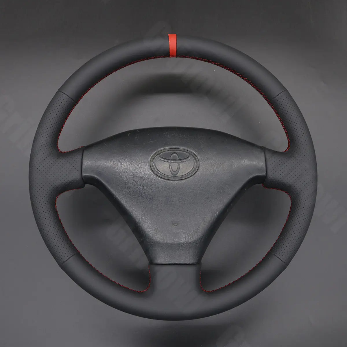 Griffowl Steering Wheel Cover for DIY Pickup Toyota Hilux Land Cruiser Prado 1996-2005. DIY kit includes hand-sewn wrap for luxury interior mods.