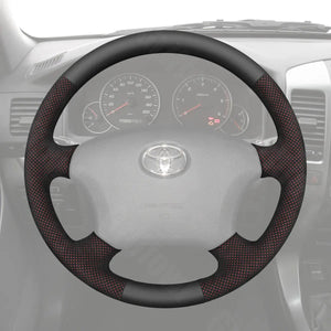 Griffowl Steering Wheel Cover for DIY Pickup Toyota Tundra 2003-2006. DIY kit includes hand-sewn wrap for luxury interior mods.