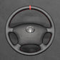 Griffowl Steering Wheel Cover for DIY Pickup Toyota Tundra 2003-2006. DIY kit includes hand-sewn wrap for luxury interior mods.