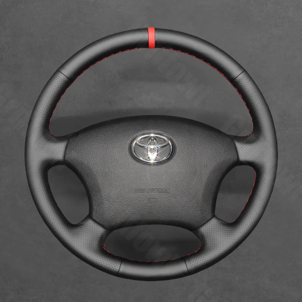 Griffowl Steering Wheel Cover for DIY Pickup Toyota Tundra 2003-2006. DIY kit includes hand-sewn wrap for luxury interior mods.