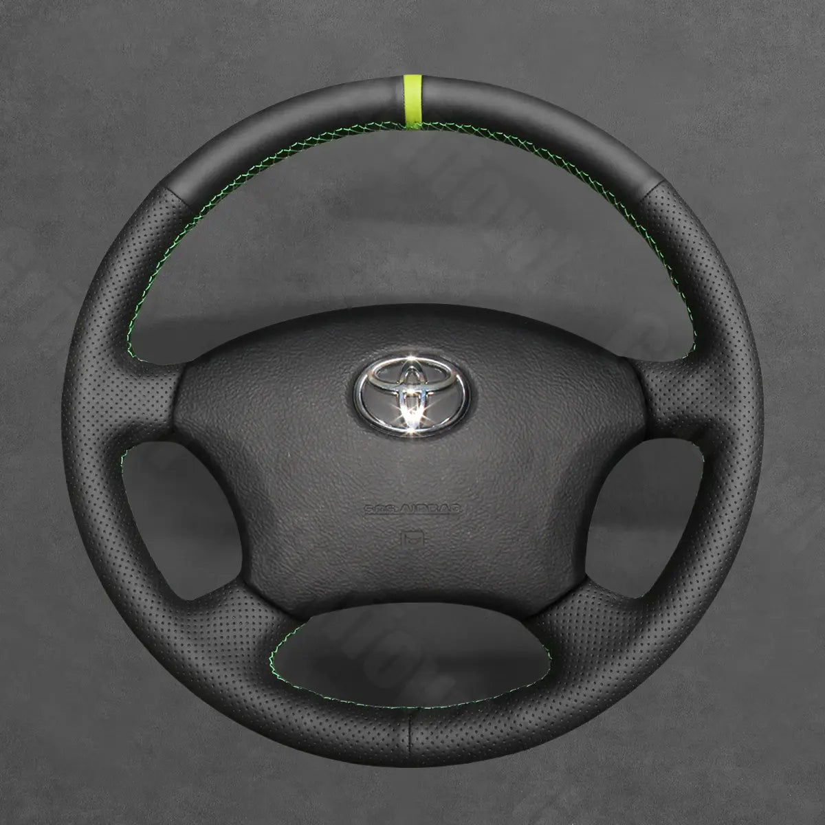 Griffowl Steering Wheel Cover for DIY Pickup Toyota Tundra 2003-2006. DIY kit includes hand-sewn wrap for luxury interior mods.