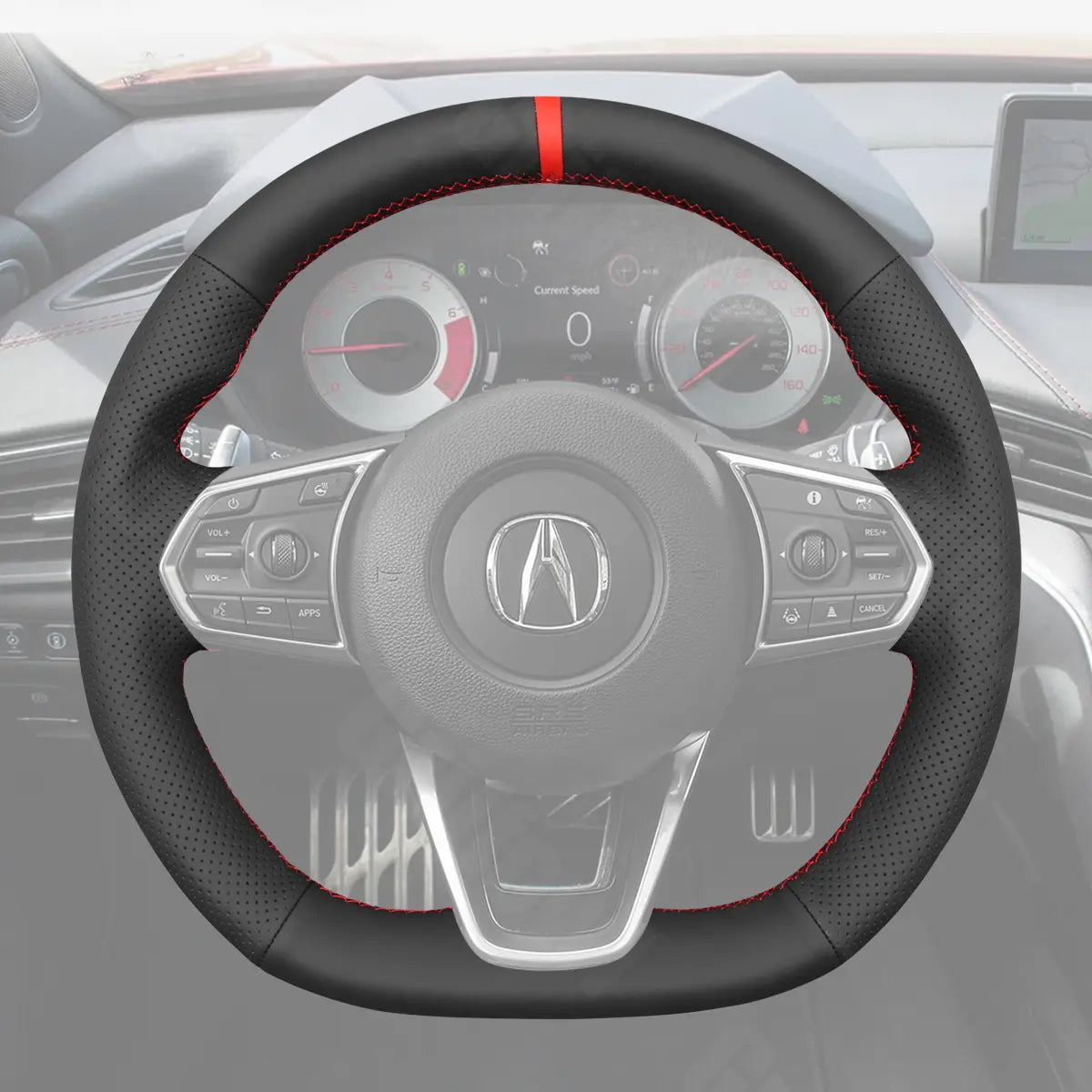 Griffowl Steering Wheel Cover for Personalized SUV Acura MDX A Spec Type S 2022 2023 2024 2025. Elevate your interior with Griffowl's wrap and stitch kit.
