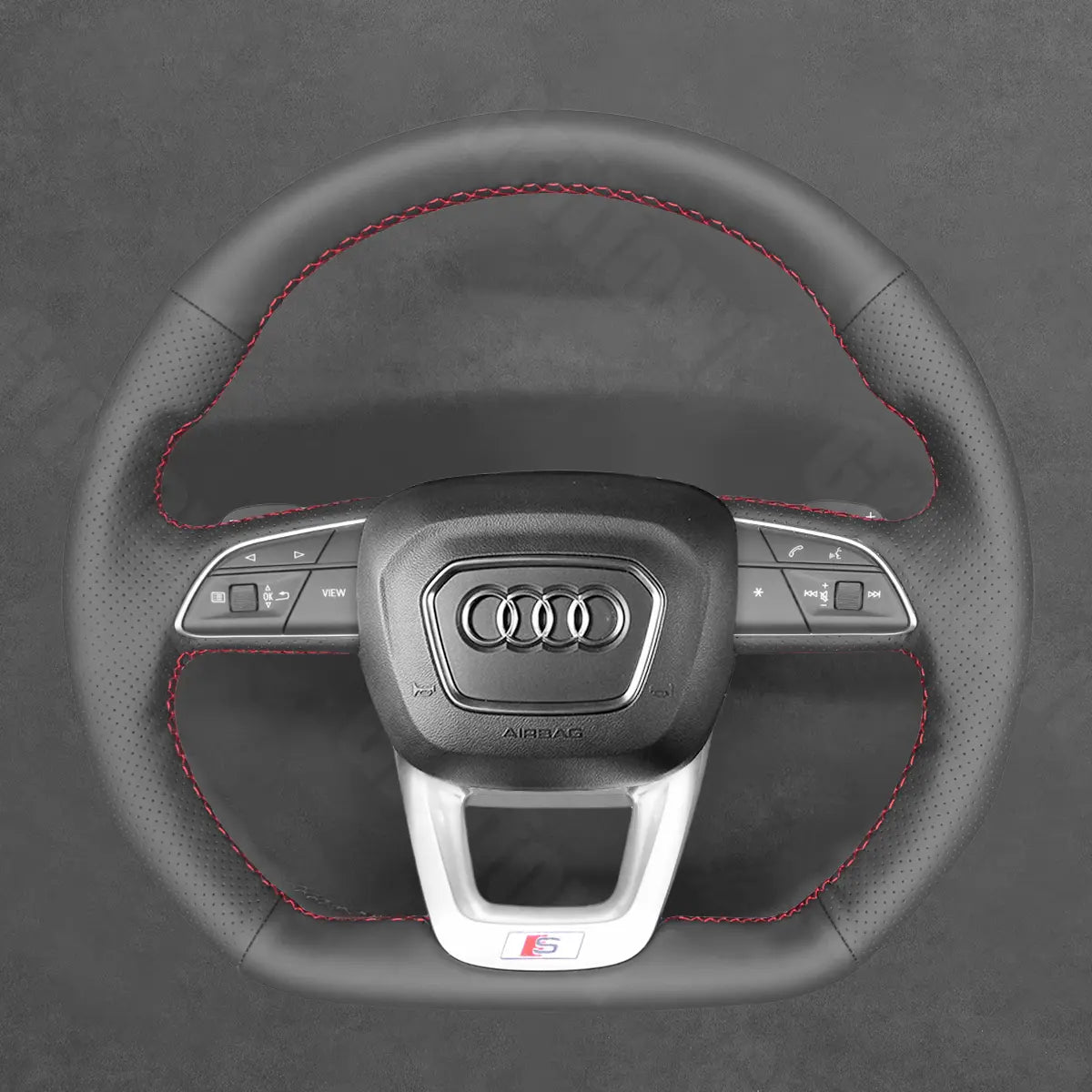 Griffowl Steering Wheel Cover for Personalized SUV Audi Q3 F3 RS Q5 FY SQ5 FY Q7 SQ7 4M Q8 SQ8 RS 2018-2022. Turn every drive into a luxury experience.