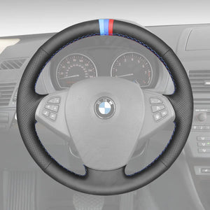 Griffowl Steering Wheel Cover for Personalized SUV BMW X3 E83 2005-2010. Perfect grip with our steering wheel wrap and custom interior touch.