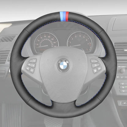Griffowl Steering Wheel Cover for Personalized SUV BMW X3 E83 2005-2010. Perfect grip with our steering wheel wrap and custom interior touch.