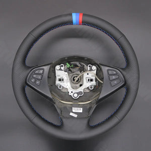 Griffowl Steering Wheel Cover for Personalized SUV BMW X3 E83 2005-2010. Perfect grip with our steering wheel wrap and custom interior touch.
