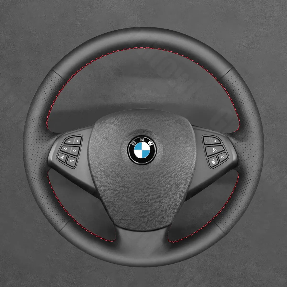 Griffowl Steering Wheel Cover for Personalized SUV BMW X3 E83 2005-2010. Perfect grip with our steering wheel wrap and custom interior touch.