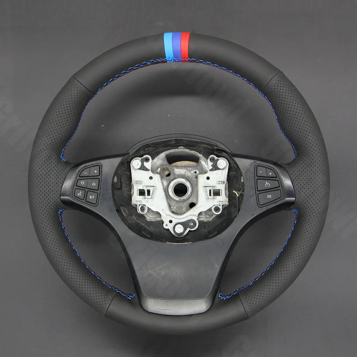 Griffowl Steering Wheel Cover for Personalized SUV BMW X3 E83 X5 E53 2000-2010. For refined interior upgrades using our wrap and stitch kit.