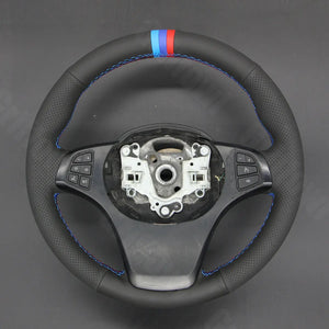 Griffowl Steering Wheel Cover for Personalized SUV BMW X3 E83 X5 E53 2000-2010. For refined interior upgrades using our wrap and stitch kit.