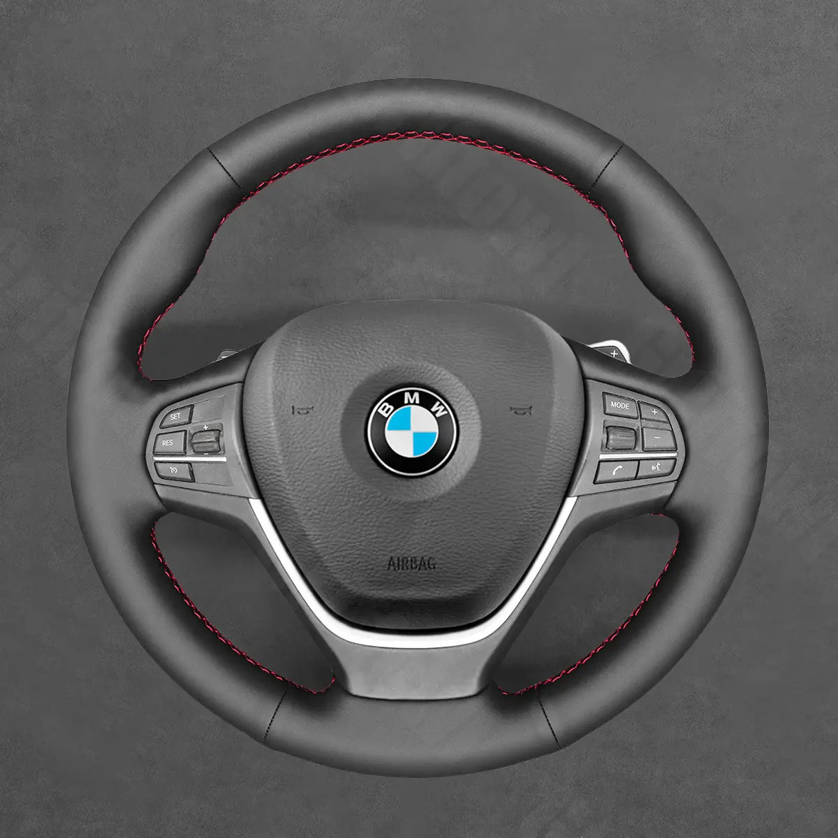 Griffowl Steering Wheel Cover for Personalized SUV BMW X3 F25 X4 F26 2010-2018. For refined interior upgrades using our wrap and stitch kit.