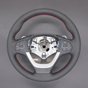 Griffowl Steering Wheel Cover for Personalized SUV BMW X3 F25 X4 F26 2010-2018. For refined interior upgrades using our wrap and stitch kit.