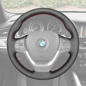 Griffowl Steering Wheel Cover for Personalized SUV BMW X3 F25 X4 F26 2010-2018. For refined interior upgrades using our wrap and stitch kit.