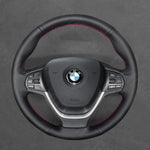 Griffowl Steering Wheel Cover for Personalized SUV BMW X3 F25 X5 F15 2010-2017. For refined interior upgrades using our wrap and stitch kit.