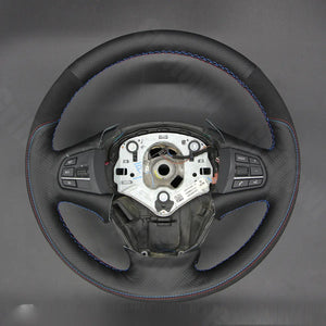 Griffowl Steering Wheel Cover for Personalized SUV BMW X3 F25 X5 F15 2010-2017. For refined interior upgrades using our wrap and stitch kit.
