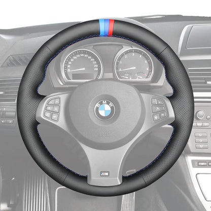 Griffowl Steering Wheel Cover for Personalized SUV BMW X3 M Sport E83 2005-2010. For refined interior upgrades using our wrap and stitch kit.