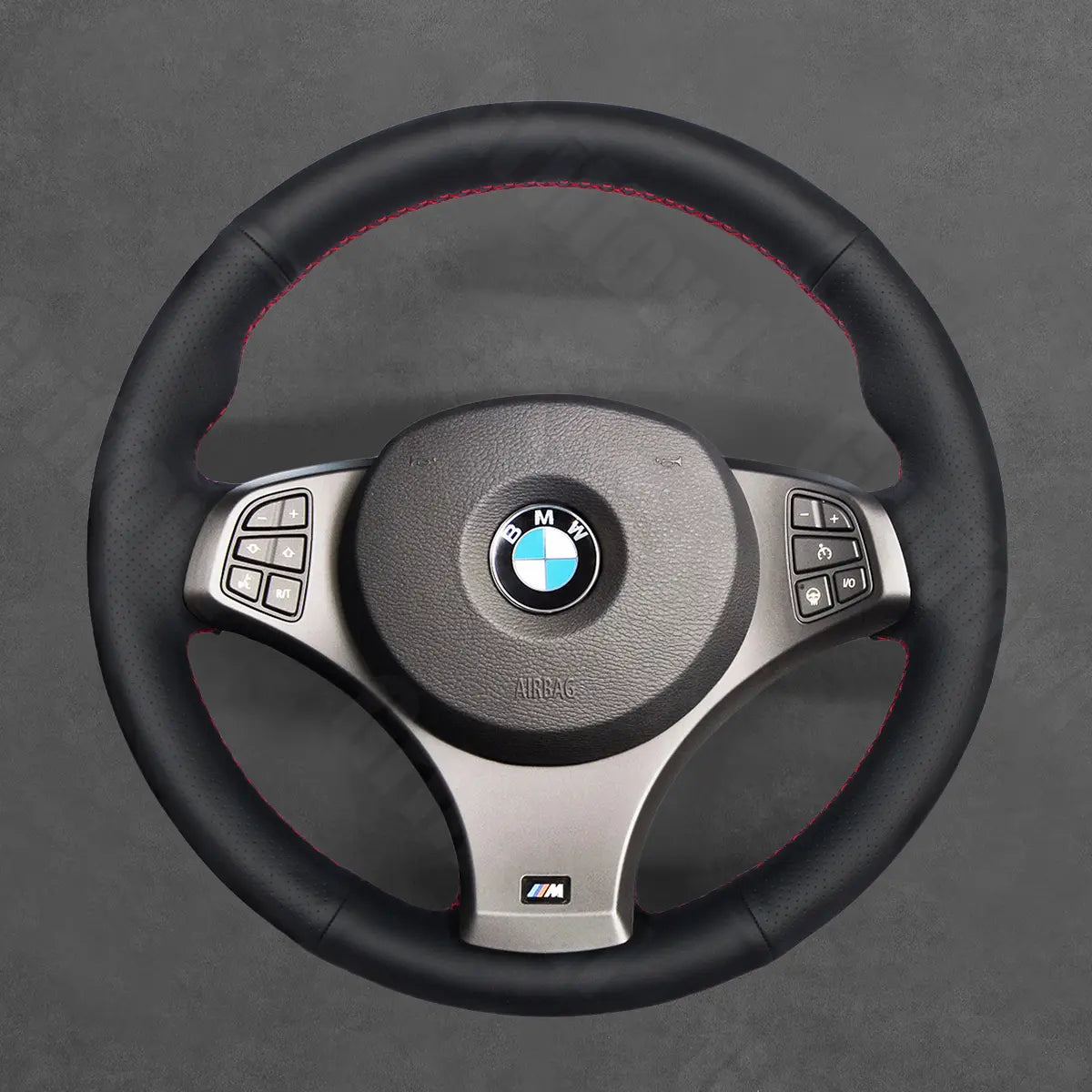 Griffowl Steering Wheel Cover for Personalized SUV BMW X3 M Sport E83 2005-2010. For refined interior upgrades using our wrap and stitch kit.