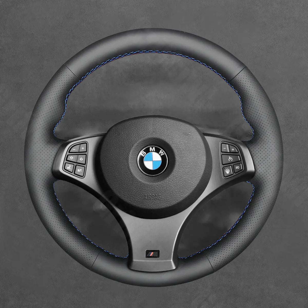 Griffowl Steering Wheel Cover for Personalized SUV BMW X3 M Sport E83 2005-2010. For refined interior upgrades using our wrap and stitch kit.
