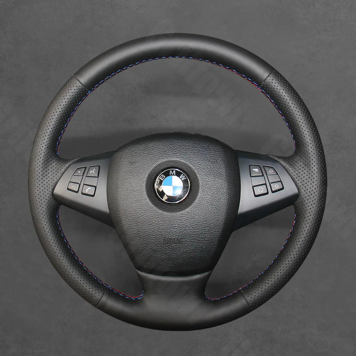 Griffowl Steering Wheel Cover for Personalized SUV BMW X5 E70 2006-2013. Perfect grip with our steering wheel wrap and custom interior touch.