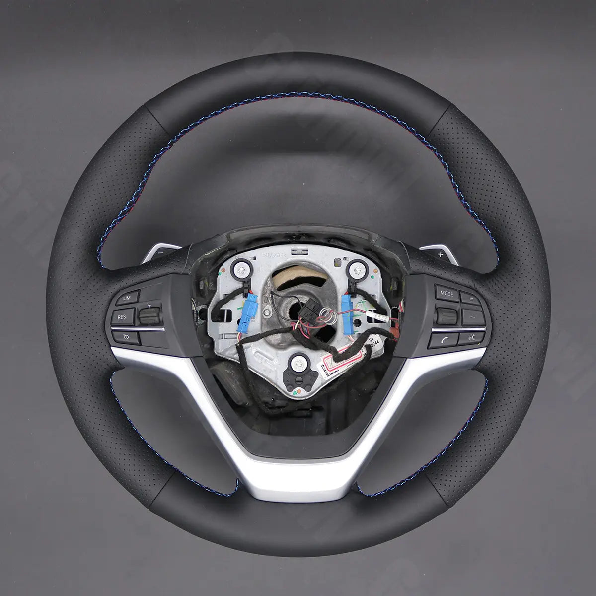 Griffowl Steering Wheel Cover for Personalized SUV BMW X5 F15 X6 F16 2013-2019. For refined interior upgrades using our wrap and stitch kit.