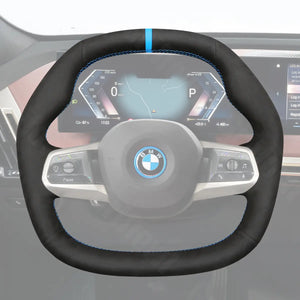 Griffowl Steering Wheel Cover for Personalized SUV BMW iX I20 X3 2022-2025. Perfect grip with our steering wheel wrap and custom interior touch.