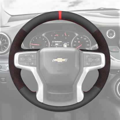 Griffowl Steering Wheel Cover for Personalized SUV Chevrolet Blazer Suburban Tahoe 2021-2025. Elevate your interior with Griffowl's wrap and stitch kit.
