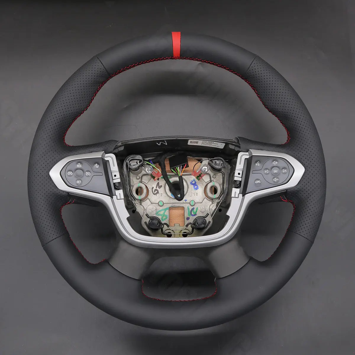 Griffowl Steering Wheel Cover for Personalized SUV Chevrolet Traverse 2018-2024. For refined interior upgrades using our wrap and stitch kit.