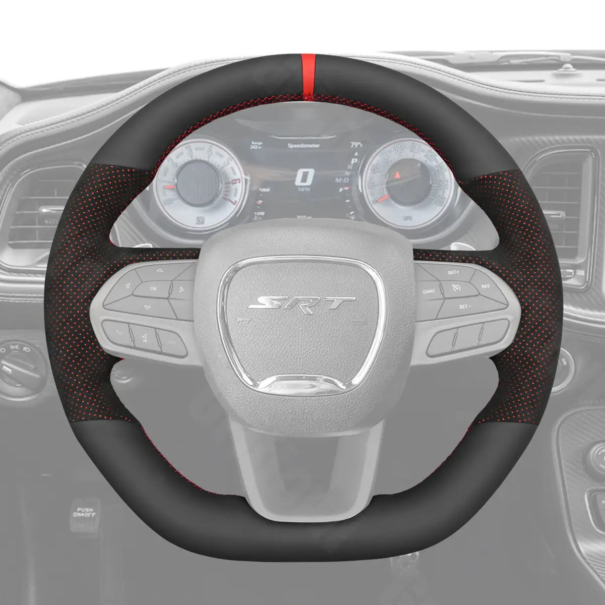 Griffowl Steering Wheel Cover for Personalized SUV Dodge Durango R T 2018-2025. For refined interior upgrades using our wrap and stitch kit.
