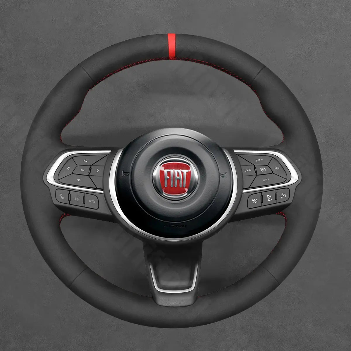 Griffowl Steering Wheel Cover for Personalized SUV Fiat 500X 2022-2025. Perfect grip with our steering wheel wrap and custom interior touch.